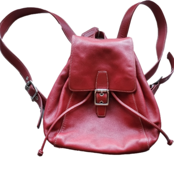 Coach Handbags - Red Coach Backpack